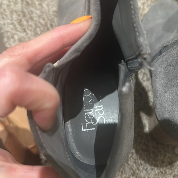 Franco Sarto Domino Ankle Boots Suede Leather
Block Heel Gray Sz 7 - Picture 7 of 9